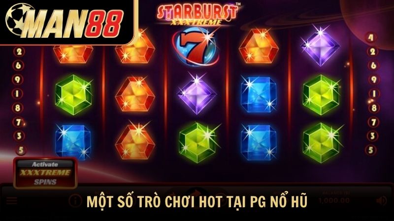 Khám phá một số trò chơi hot tại PG Nổ Hũ của Man88